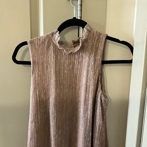 Adiva Metallic Shimmer Sleeveless Top